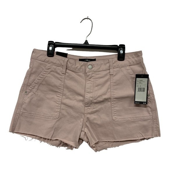 NWT Mavi | Candy Blush Front Pocket Raw Hem High Rise Shorts 33 - Picture 1 of 7